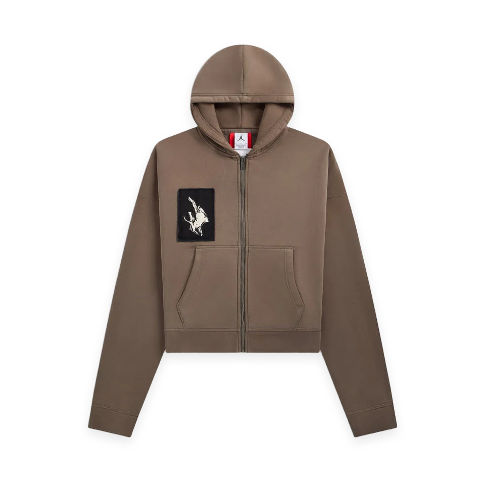 Jordan Jordan Cropped Full Zip Graphic Fleece Hoodie
