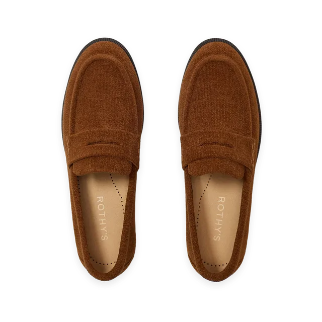 Rothy's The Penny Loafer · ReVelvet™ Russet