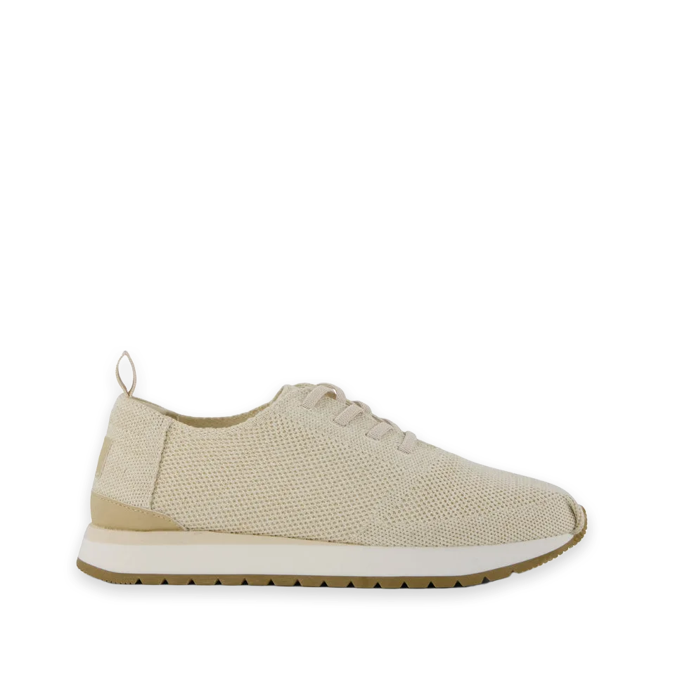 TOMS Womens Resident Plus Lace-Up Natural Metallic Knit