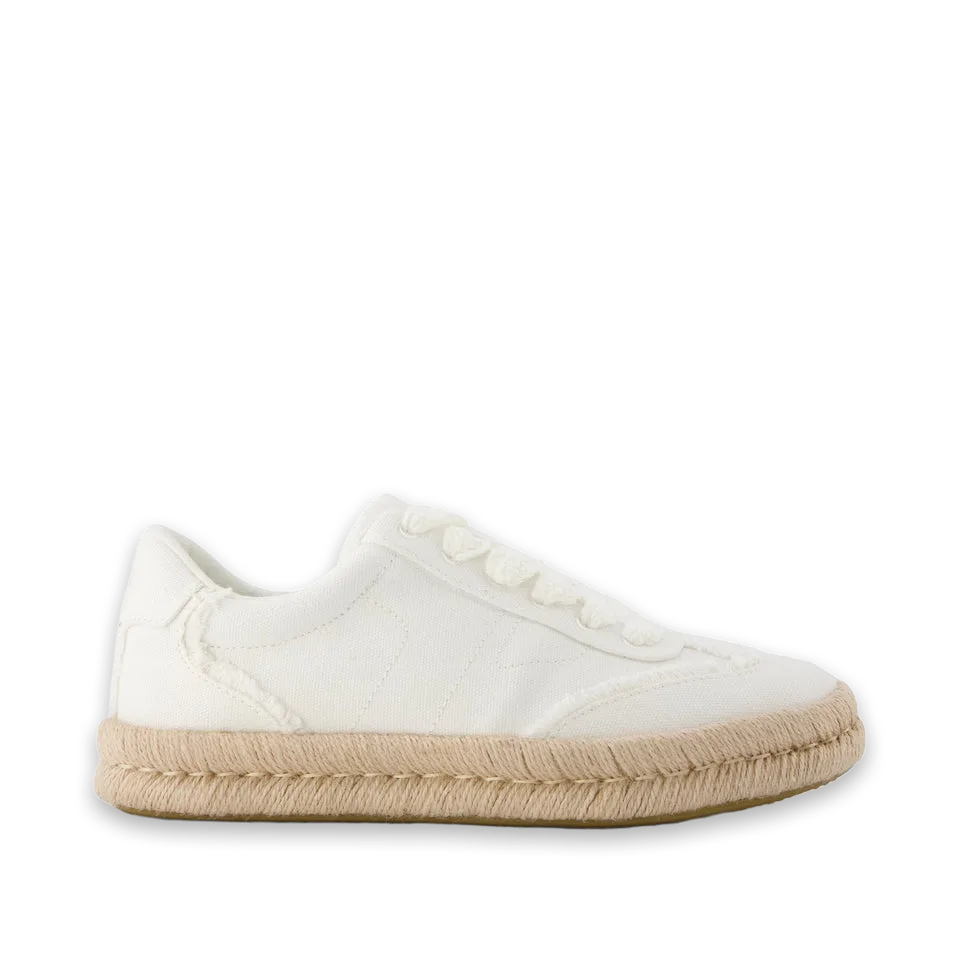 TOMS Womens Jesse Espadrille Sneaker White Canvas