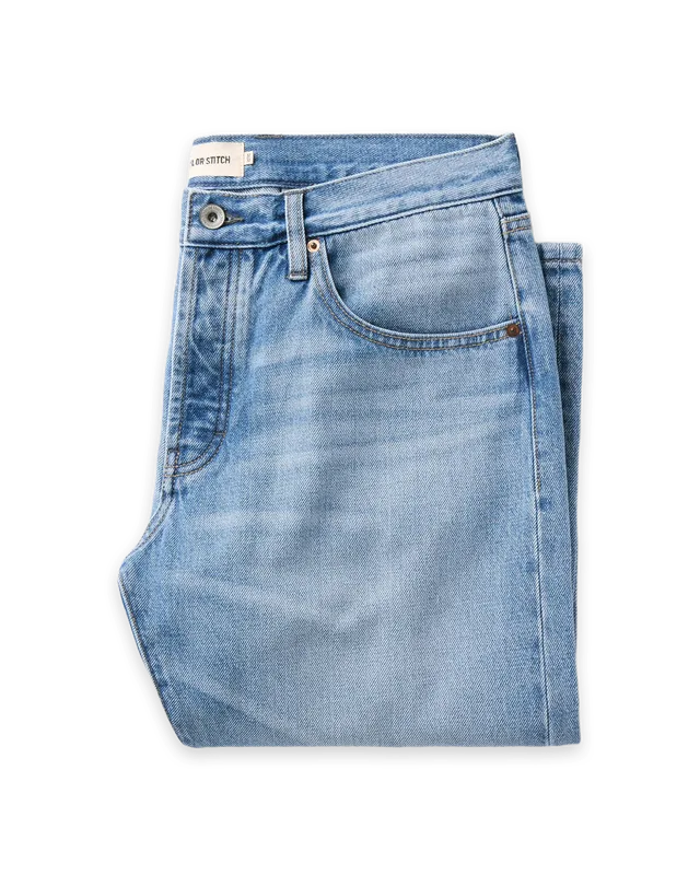 Taylor Stitch The Democratic Jean in Light Wash Hemp Denim