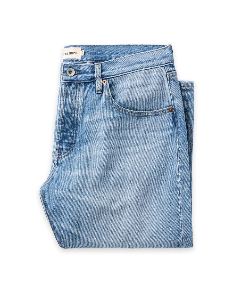 Taylor Stitch The Democratic Jean in Light Wash Hemp Denim