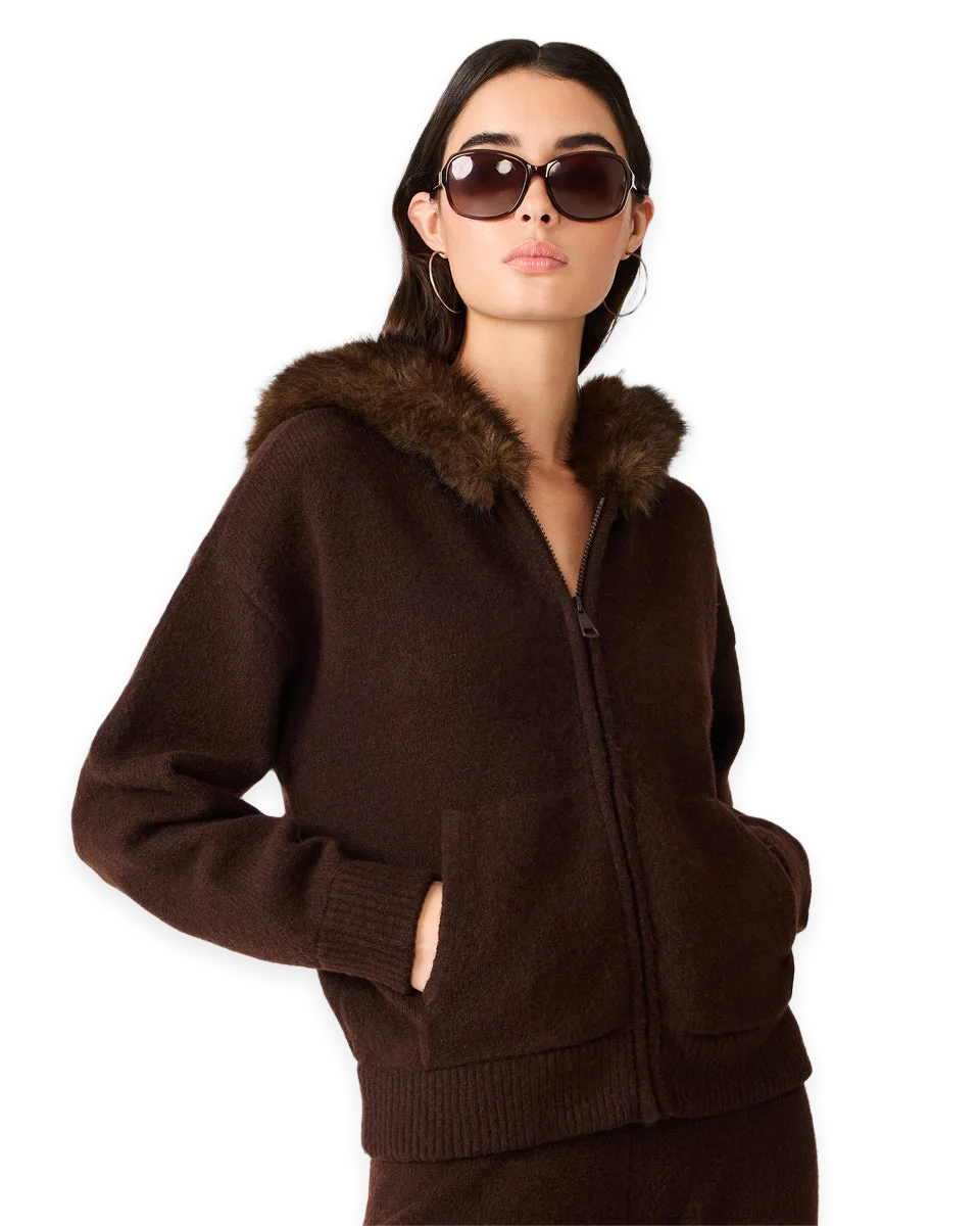 Steve Madden ANGELIQUE SWEATER DARK TOFFEE