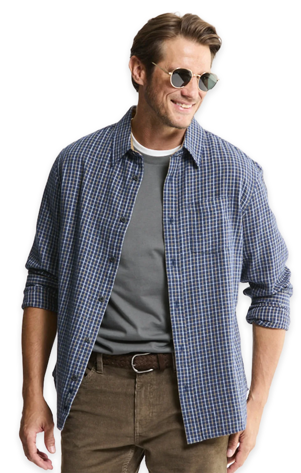 Jachs NY Manor Twill Button-Up Flannel Shirt