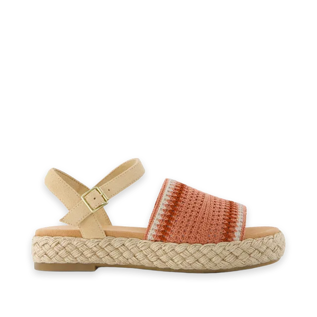 TOMS Womens Abby Flatform Espadrille Sandal Bloom Crochet