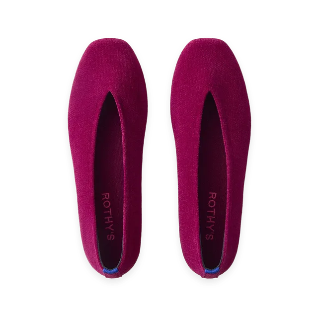 Rothy's The Max Square Ballerina · ReVelvet™ Mulberry