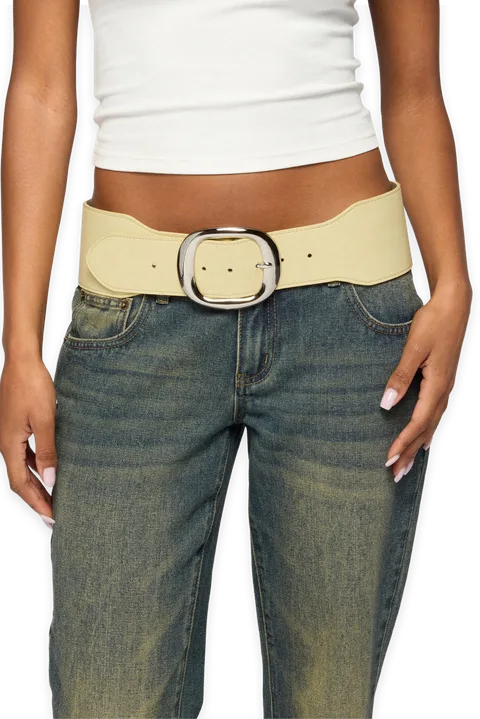 Edikted Chunky Faux Leather Belt