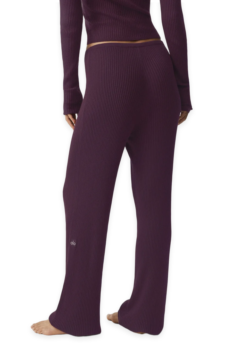 Alo Sweater Knit Mid-Rise Unwind Wide Leg Pant, photo 2