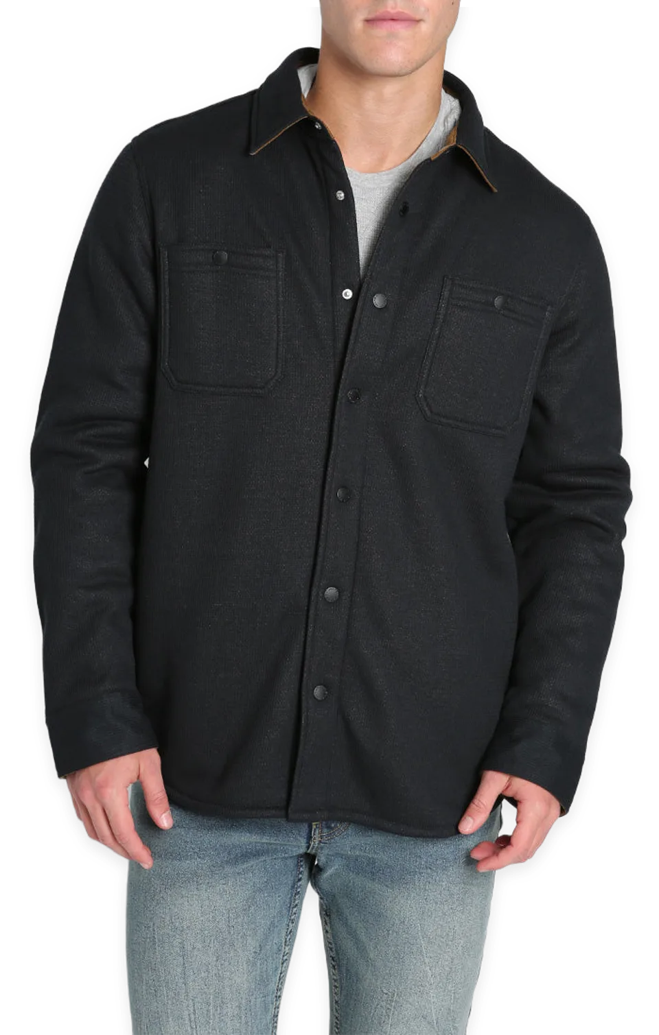 Jachs NY Sherpa Bonded Waffle Snap Workshirt