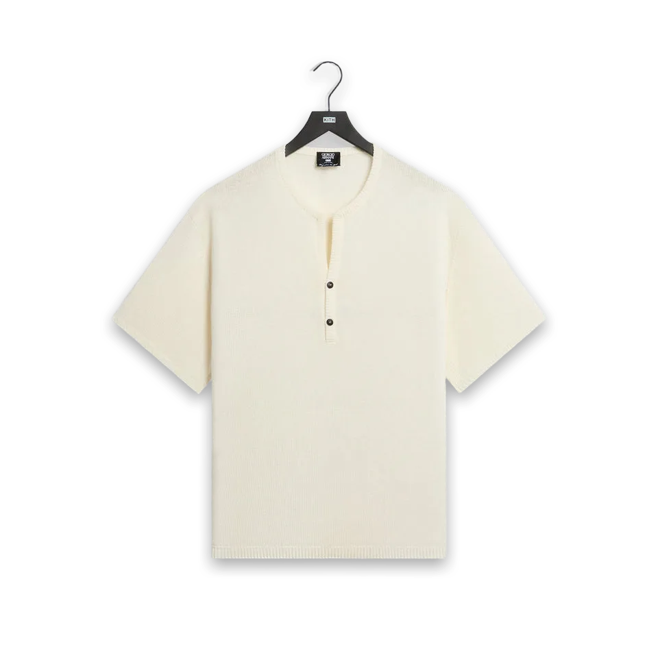 Kith Giorgio Armani & Kith Two Button Sweater · Sandrift