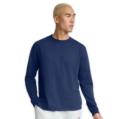 Champion Classic Long Sleeve T-Shirt, Embroidered C Logo
