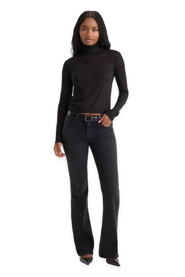 Good American SOFT TECH GOOD LOW RISE BOOTCUT JEANS · NOVA