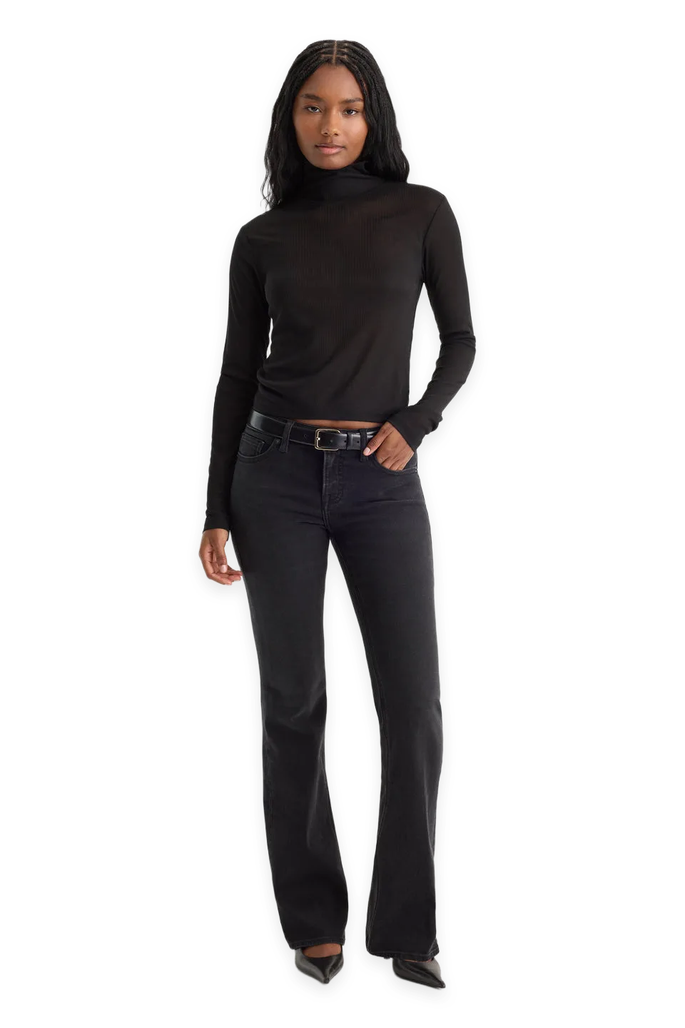 Good American SOFT TECH GOOD LOW RISE BOOTCUT JEANS · NOVA