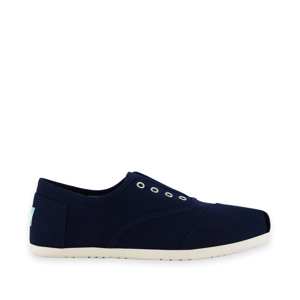 TOMS Womens Cordones Plus Sneaker Navy Canvas