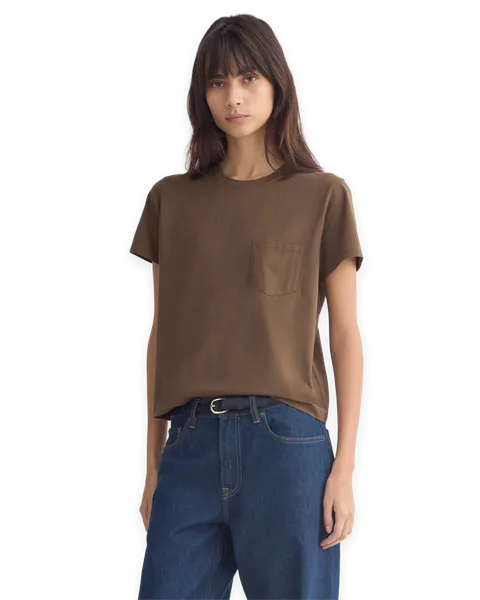 Everlane The Box-Cut Tee in Essential Cotton · Pocket