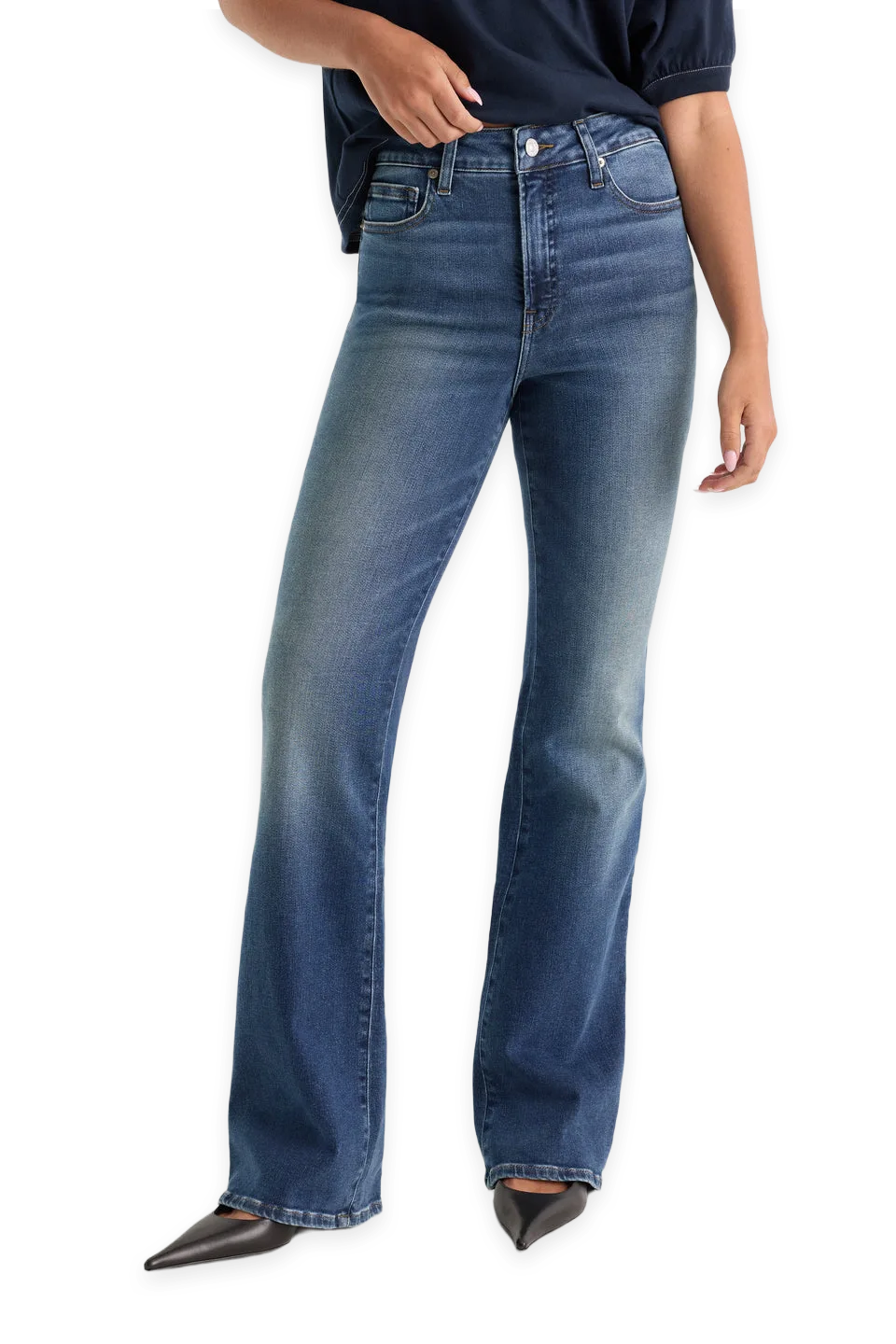 Good American SOFT TECH GOOD PETITE BOOTCUT JEANS · NEWCREST