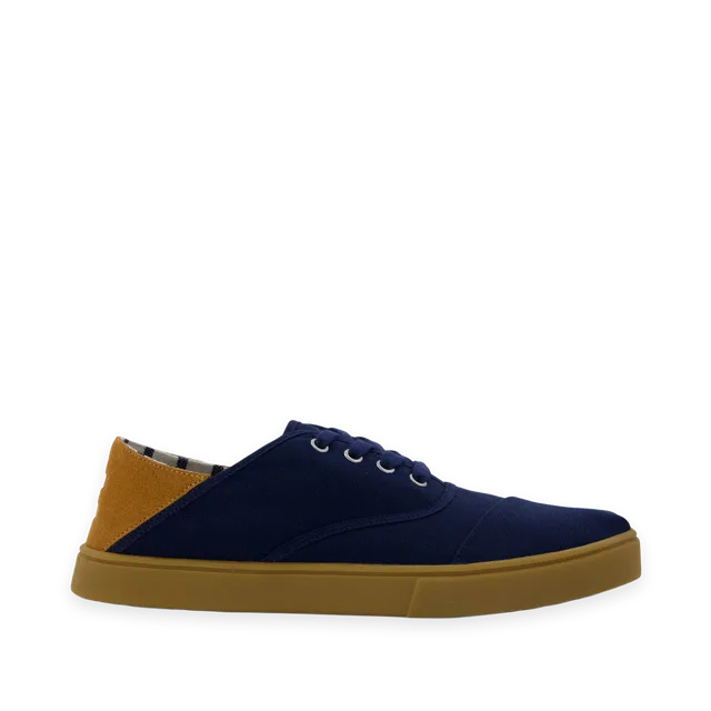 TOMS Mens Cordones Plus Sneaker Navy Canvas