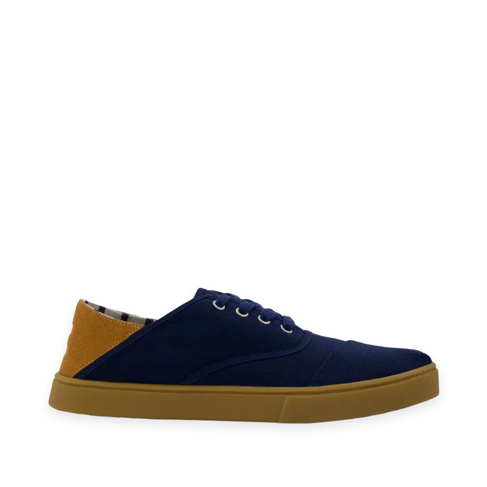 TOMS Mens Cordones Plus Sneaker Navy Canvas