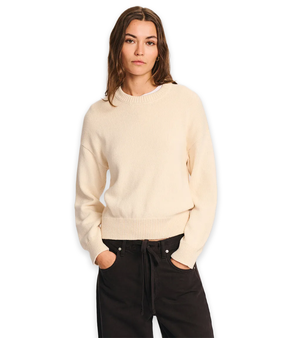 Naadam Cotton Relaxed Crewneck Sweater