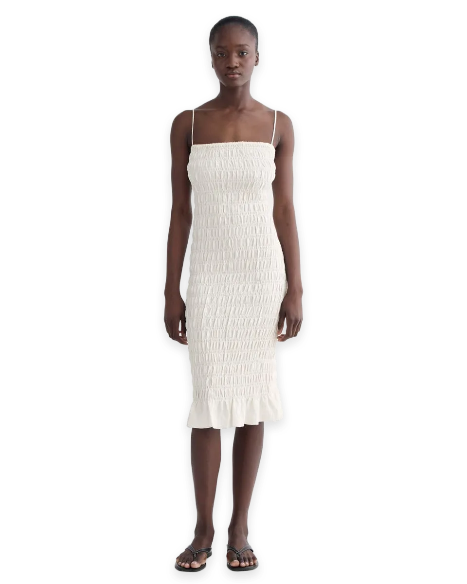 Everlane The Smocked Column Dress