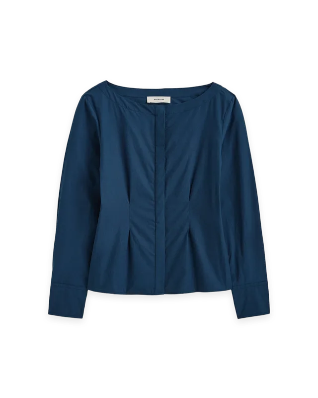 Everlane Boatneck Fitted Shirt in Lightweight Cotton