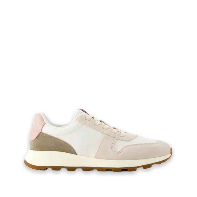 TOMS Womens TRVL LITE Retro Runner Sneaker Water Repellent Cream Vintage Twill