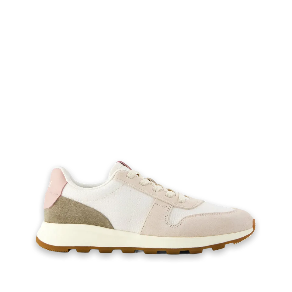 TOMS Womens TRVL LITE Retro Runner Sneaker Water Repellent Cream Vintage Twill