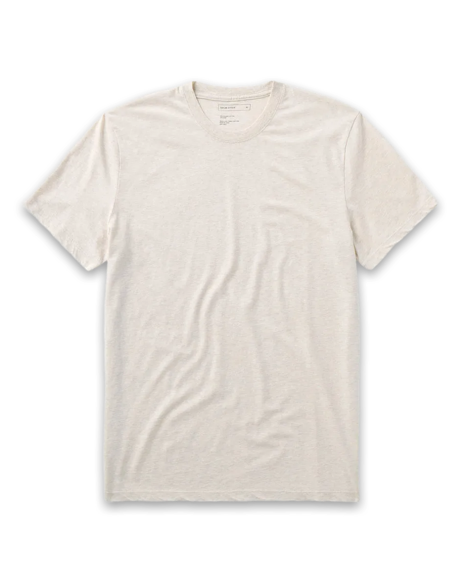 Taylor Stitch The Cotton Hemp Tee in Heather Oat