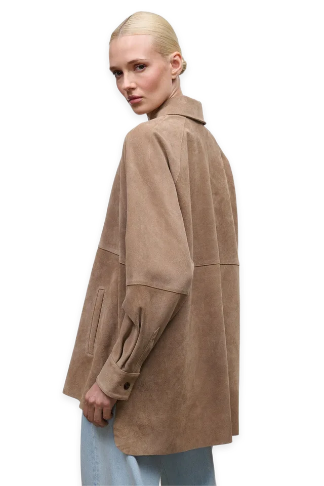 Staud Josette Suede Shirt