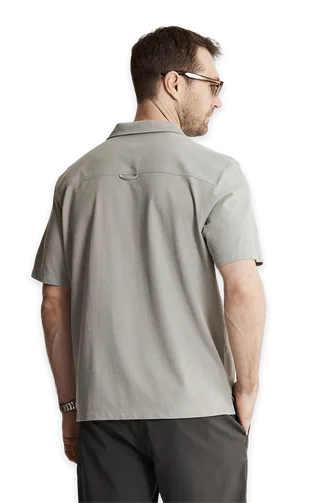 Jachs NY Knit Oxford Short Sleeve Camp Shirt