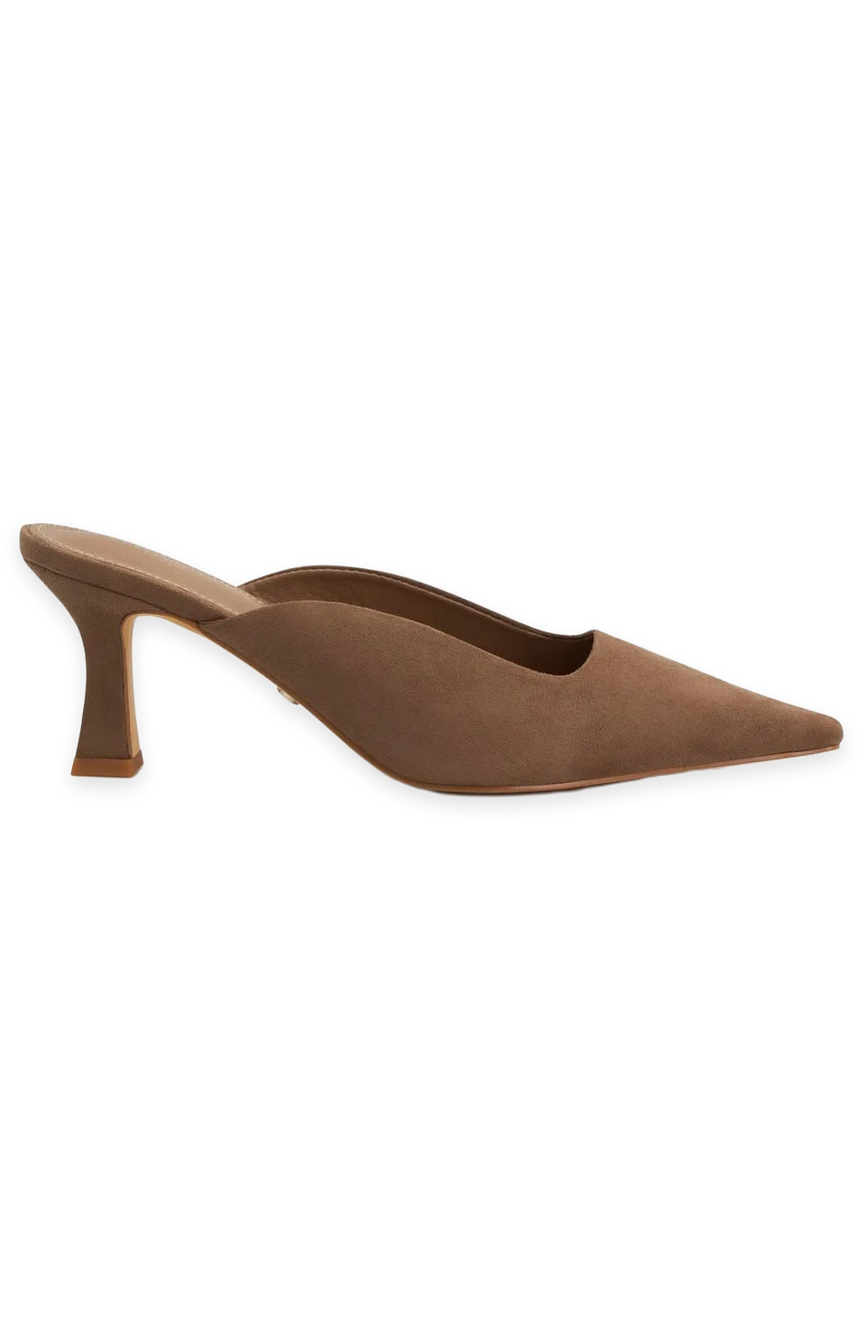 White Fox Zubin Mules Mocha Faux Suede, photo 3