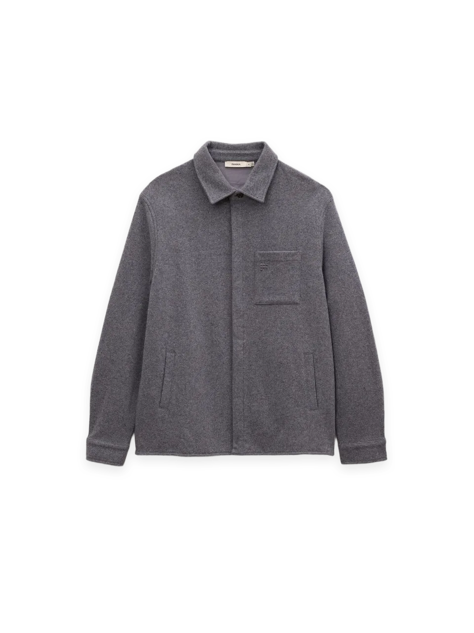 Pangaia Mens Wool Jersey Shirt—Grey Marl, photo 2