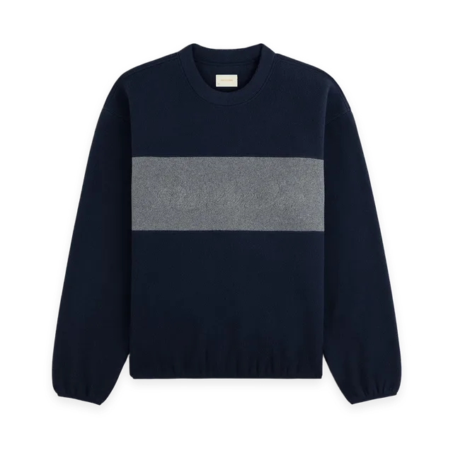 Aimé Leon Dore Fleece Script Paneled Crewneck Sweatshirt