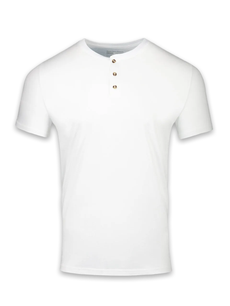 Fresh Clean Threads White Short Sleeve Henley