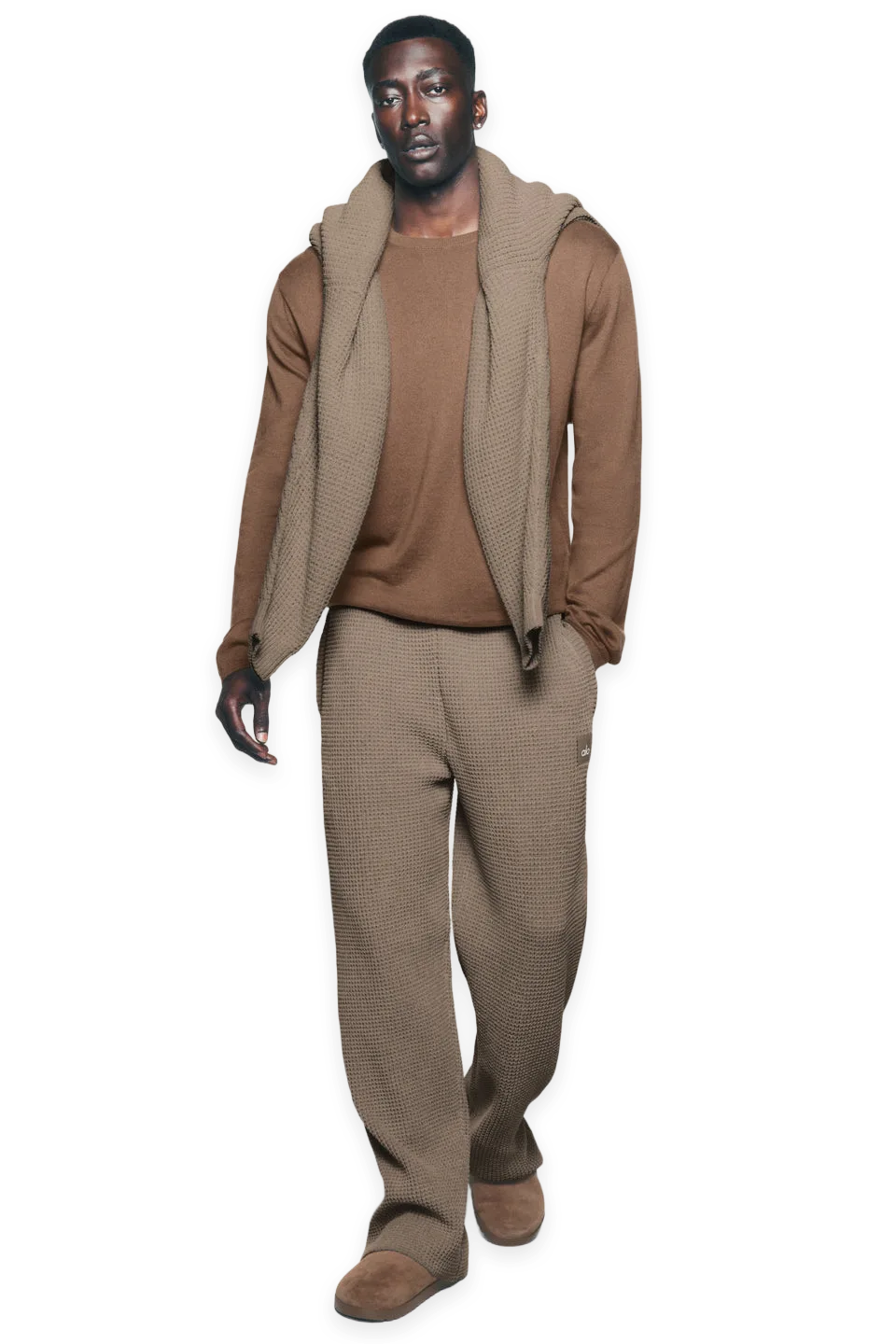 Alo Waffle Chenille Edition Straight Leg Pant · Gravel