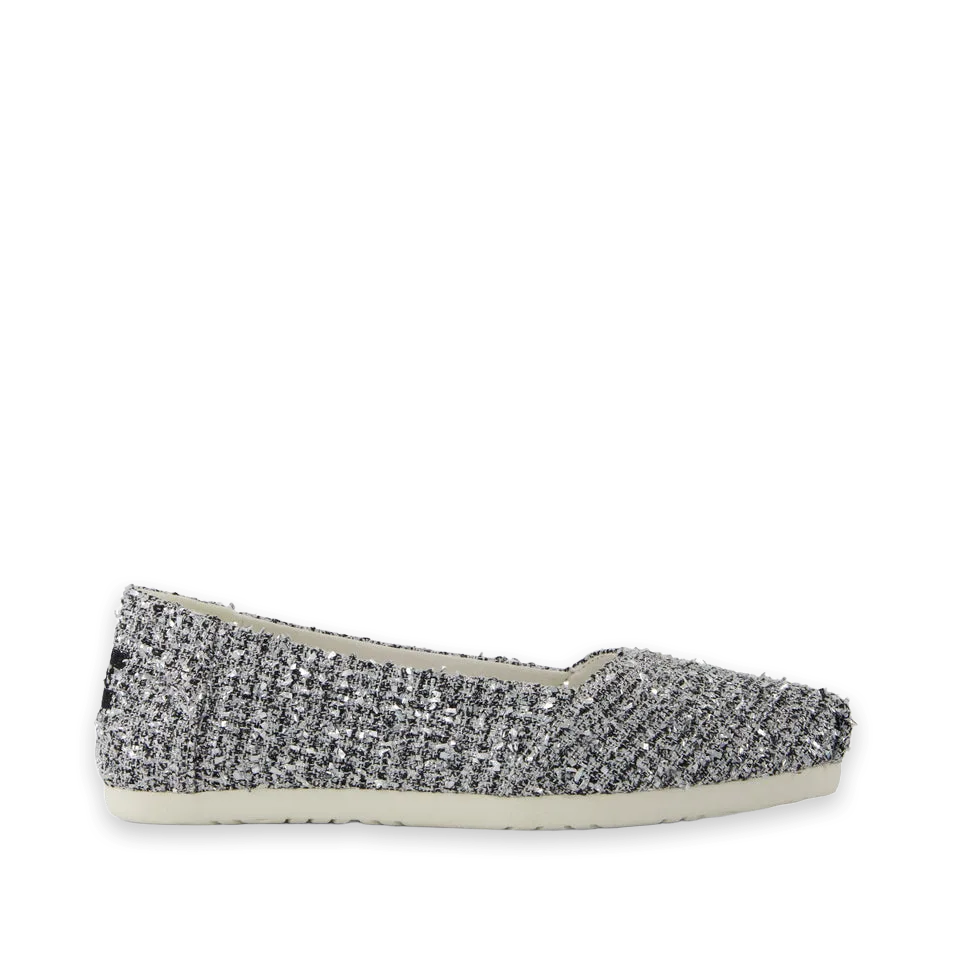 TOMS Womens Alpargata Ballet Flat Metallic Boucle