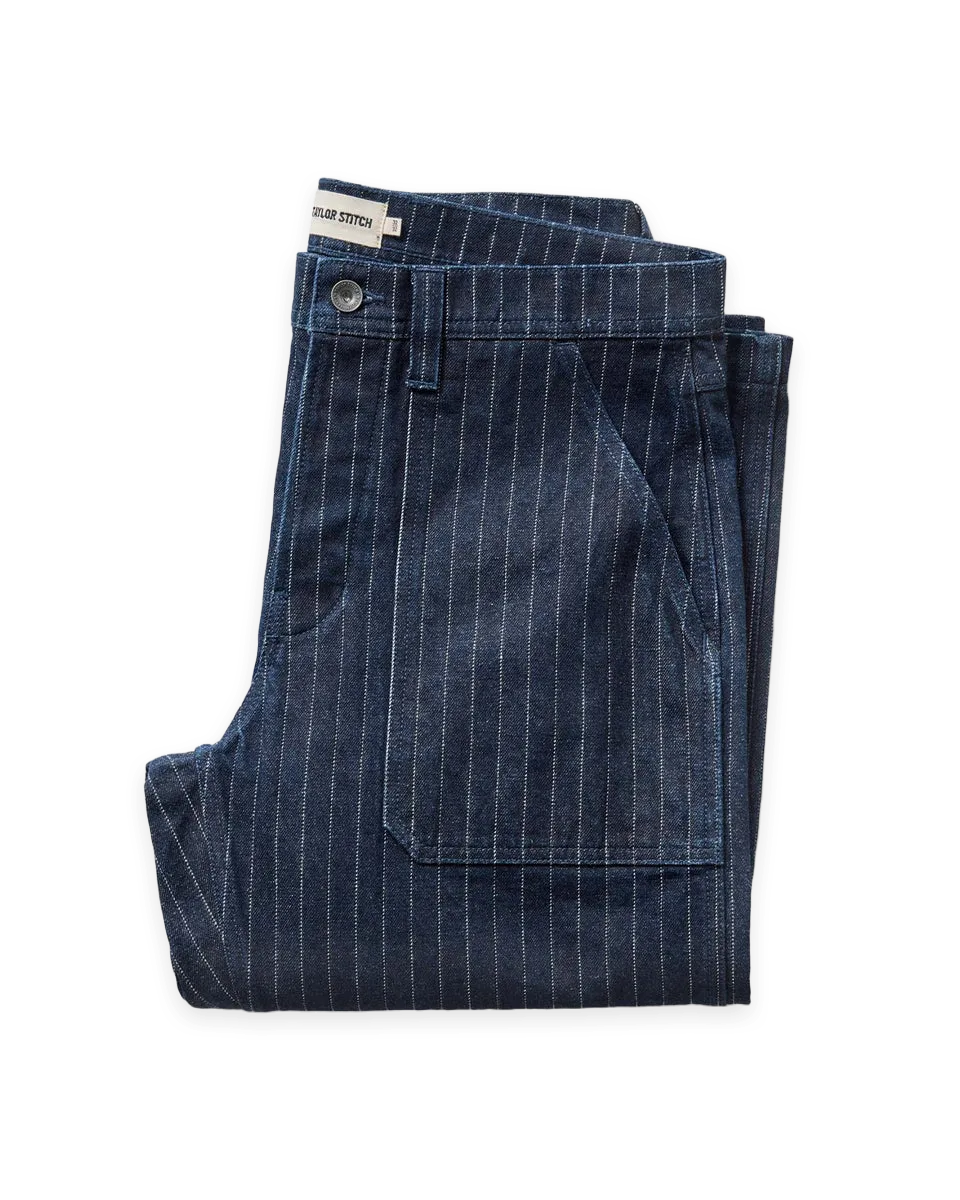Taylor Stitch The Mariner Jean in Rinsed Indigo Dobby Denim