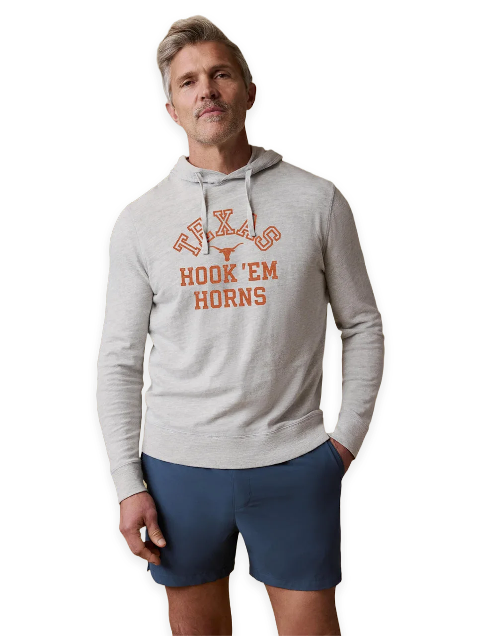 Faherty University of Texas Sunwashed Organic Hoodie