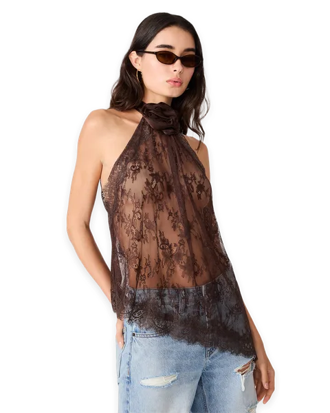 Steve Madden ROSELLE TOP DARK TOFFEE