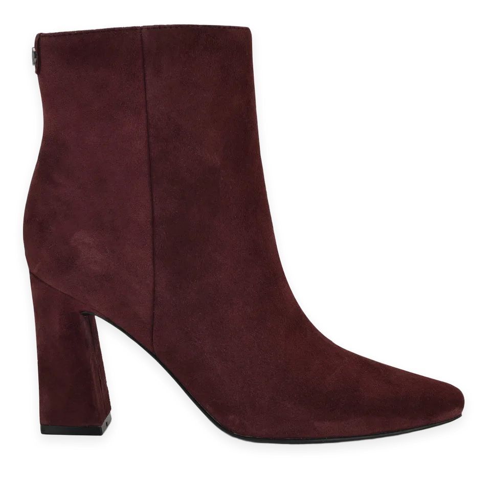 Nine West Reraye Block Heel Ankle Leather Booties