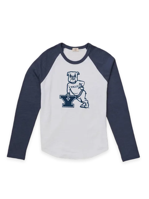 Faherty Yale Sunwashed Organic Raglan Long-Sleeve