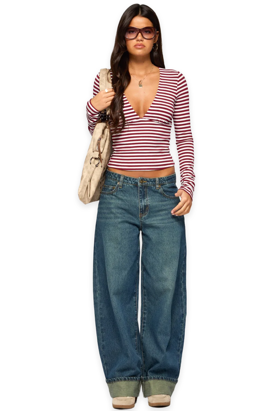 Edikted Kella Low Rise Baggy Jeans