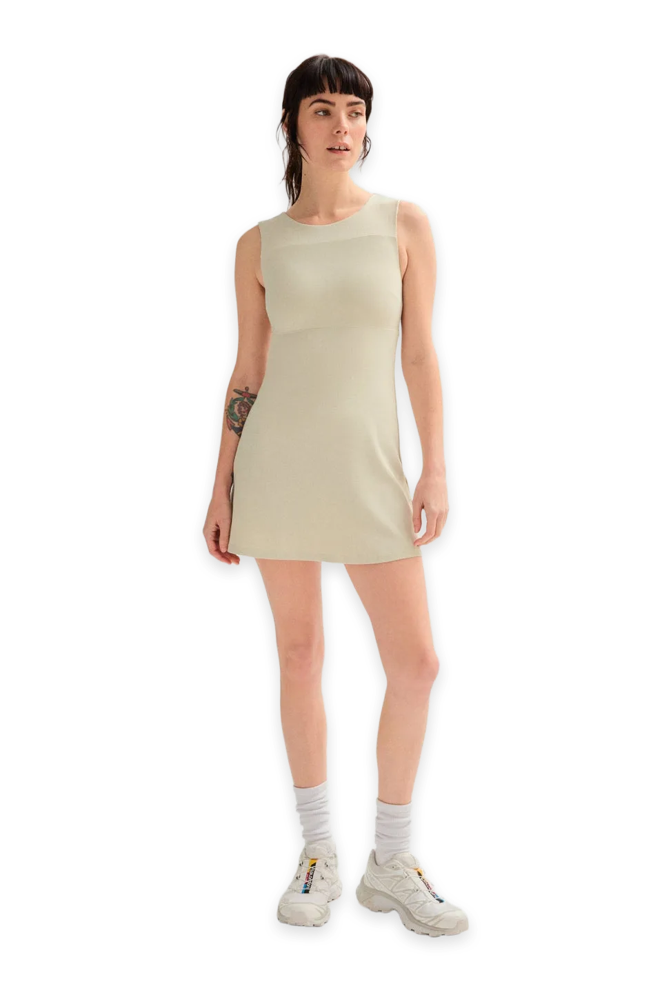 Girlfriend Collective Marble Lucia Sleeveless Mini Dress