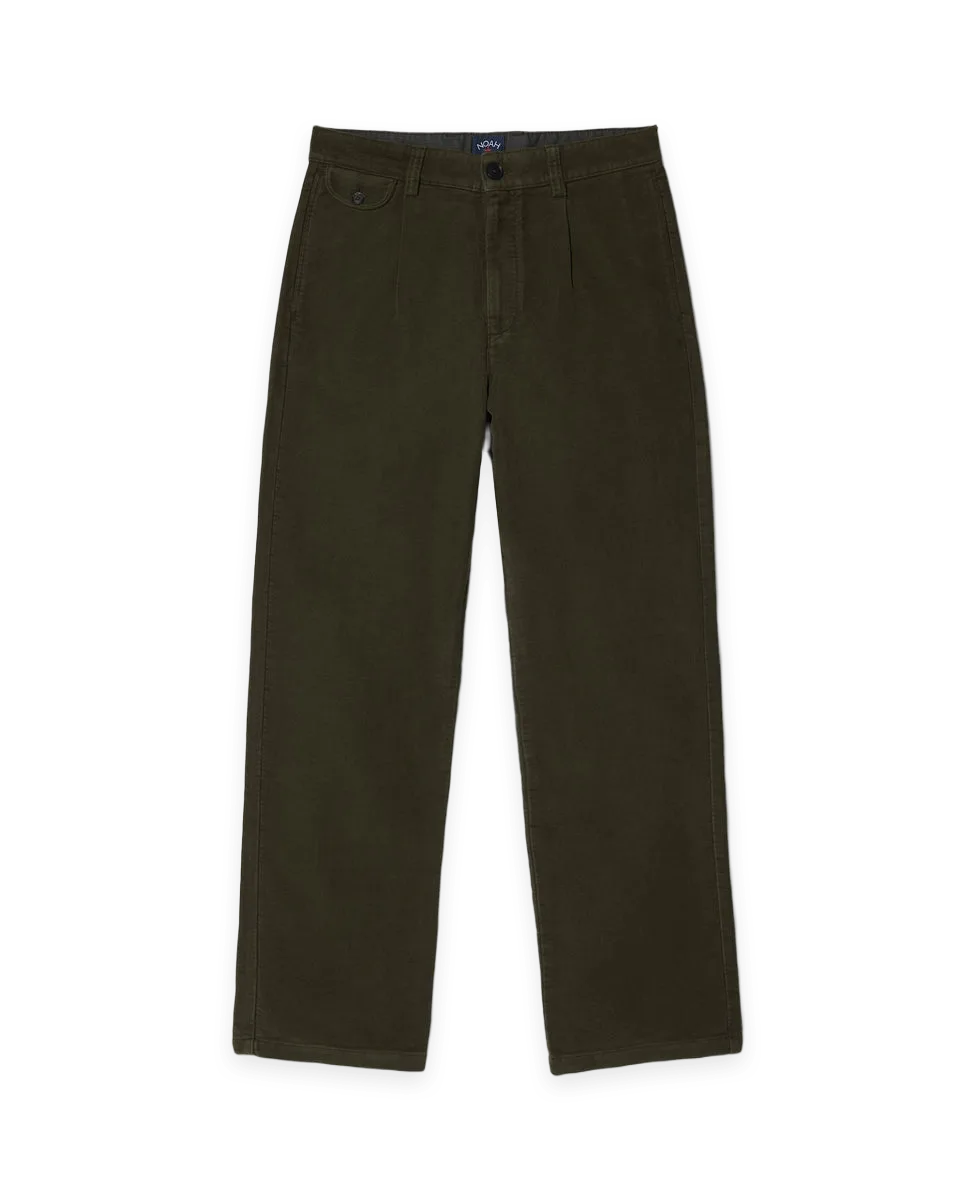 Noah Moleskin Single-Pleat Pant