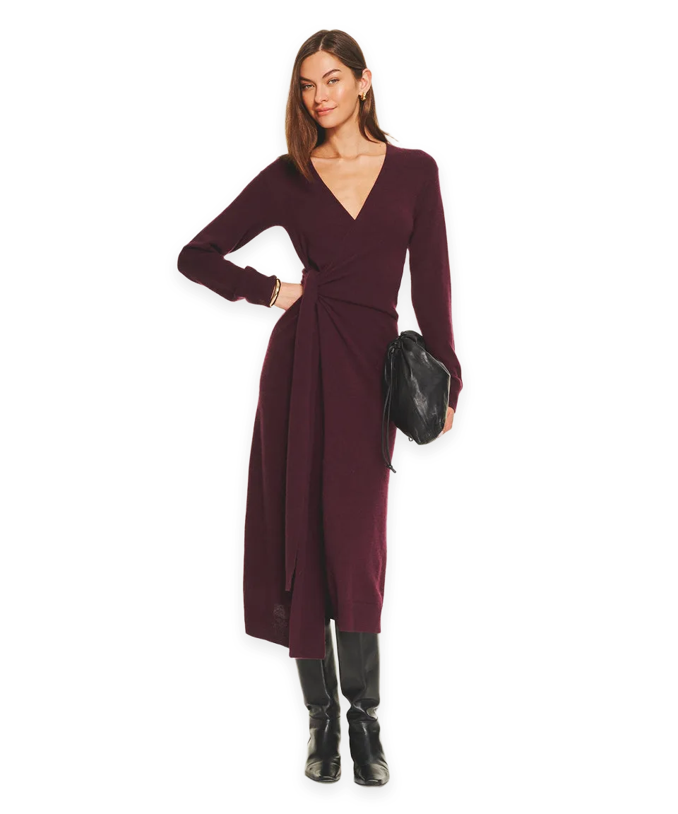 Naadam Signature Cashmere Wrap Dress