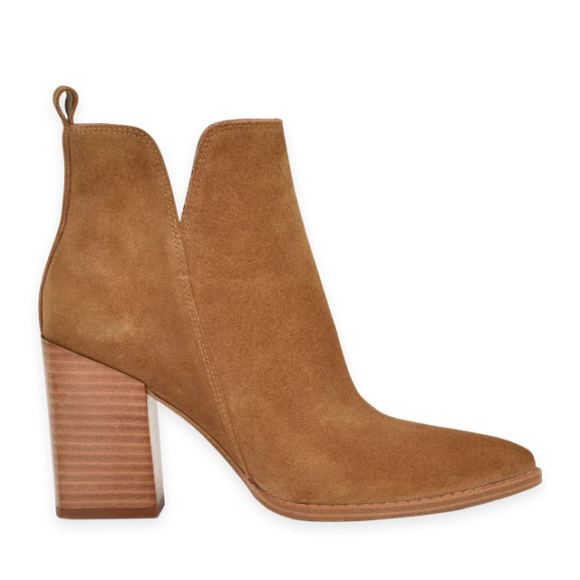 Nine West Birds Block Heel Leather Booties