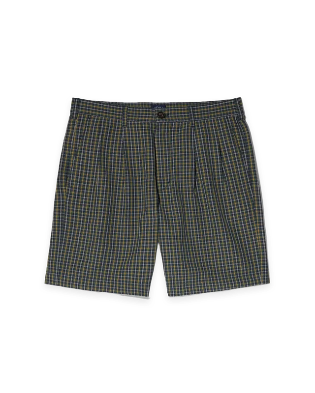 Noah Double-Pleat Seersucker Short