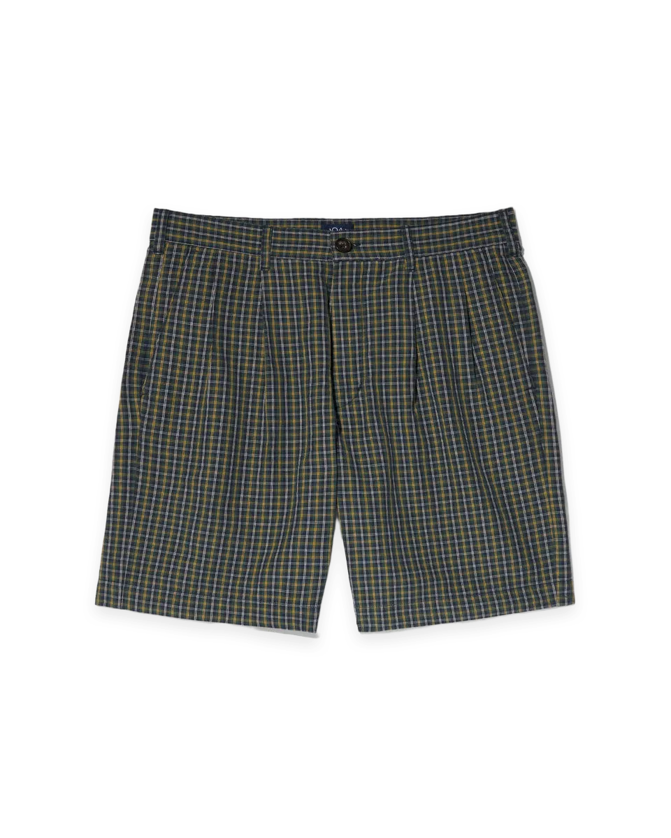 Noah Double-Pleat Seersucker Short