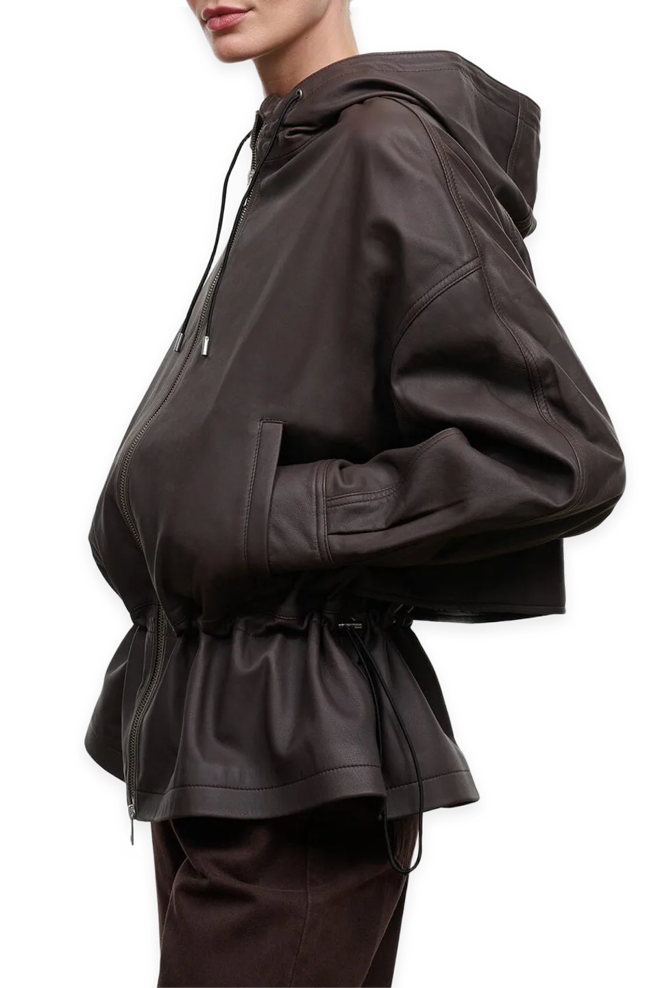 Staud Gondola Leather Jacket · Earth, photo 2