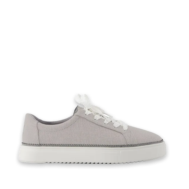 TOMS Womens Izzy Lace-Up Sneaker Drizzle Grey Heritage Canvas